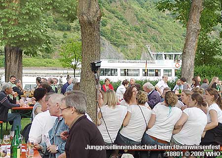 Junggesellinnenabschied beim Rheinwiesenfest Bacharach am Rhein.