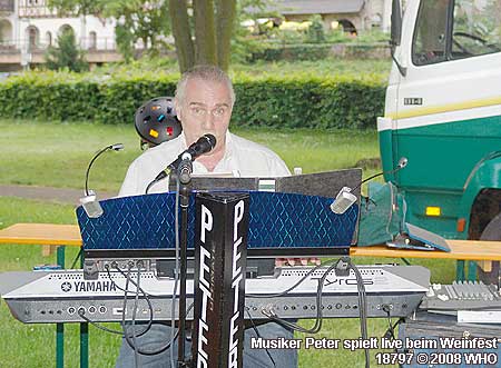 Live-Musik Peter beim Rheinwiesenfest Bacharach am Rhein.